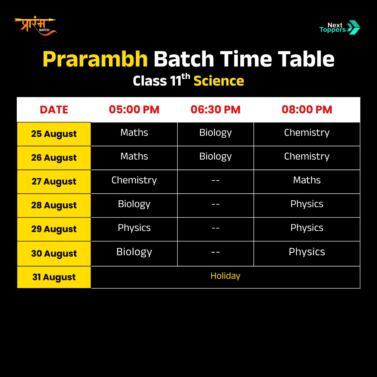 Time Table